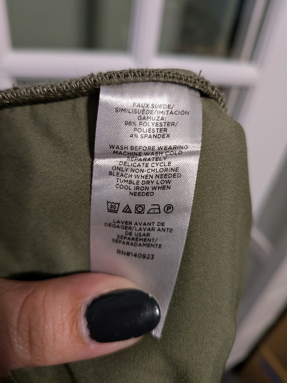 LOFT Olive Green Faux Suede V-Neck Shift Dress Womens Size 14 Tall 14T - Picture 4 of 5